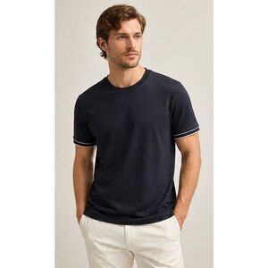 Hugo Boss BOSS Tiburt Mercerized Cotton Tee XL Black Contrast Trim